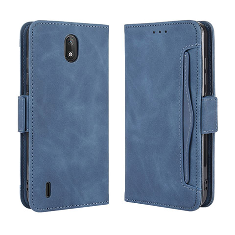 Custodia Portafoglio In Pelle Cover con Supporto BY3 per Nokia C2 Blu