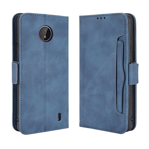 Custodia Portafoglio In Pelle Cover con Supporto BY3 per Nokia C20 Blu