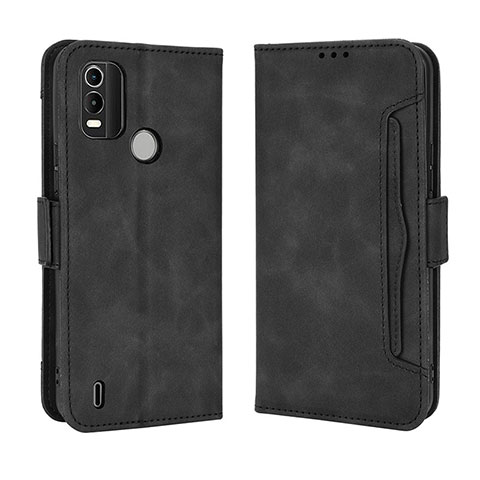 Custodia Portafoglio In Pelle Cover con Supporto BY3 per Nokia C21 Plus Nero