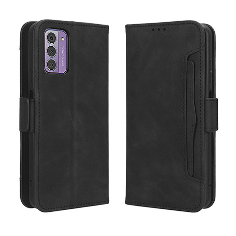 Custodia Portafoglio In Pelle Cover con Supporto BY3 per Nokia C300 Nero