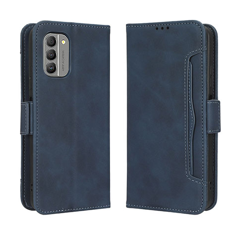 Custodia Portafoglio In Pelle Cover con Supporto BY3 per Nokia G400 5G Blu