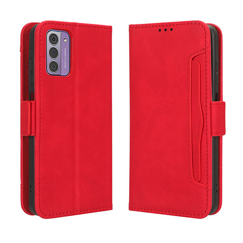 Custodia Portafoglio In Pelle Cover con Supporto BY3 per Nokia G42 5G Rosso