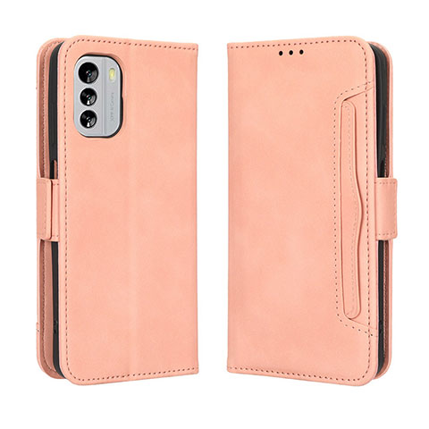 Custodia Portafoglio In Pelle Cover con Supporto BY3 per Nokia G60 5G Rosa