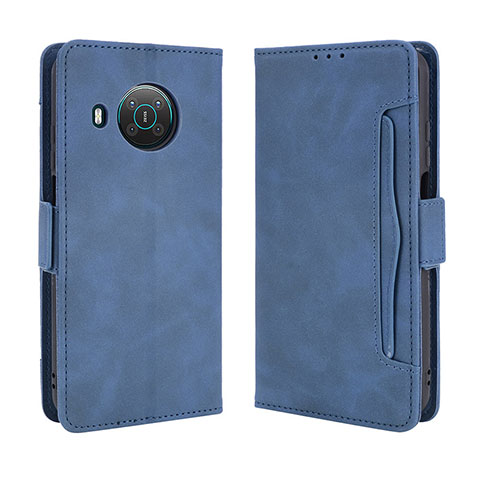 Custodia Portafoglio In Pelle Cover con Supporto BY3 per Nokia X100 5G Blu