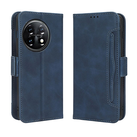 Custodia Portafoglio In Pelle Cover con Supporto BY3 per OnePlus 11 5G Blu