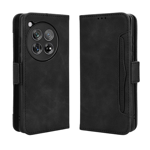 Custodia Portafoglio In Pelle Cover con Supporto BY3 per OnePlus 12 5G Nero