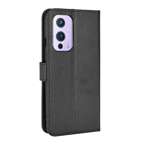 Custodia Portafoglio In Pelle Cover con Supporto BY3 per OnePlus 9 5G Nero