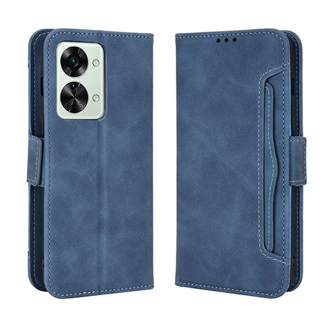 Custodia Portafoglio In Pelle Cover con Supporto BY3 per OnePlus Nord 2T 5G Blu