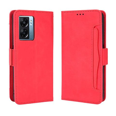 Custodia Portafoglio In Pelle Cover con Supporto BY3 per OnePlus Nord N300 5G Rosso