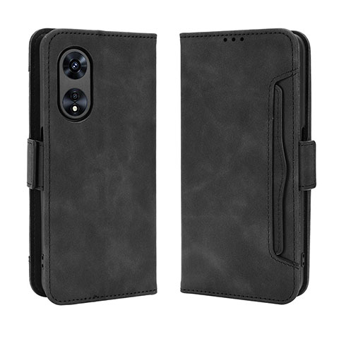 Custodia Portafoglio In Pelle Cover con Supporto BY3 per Oppo A1 5G Nero