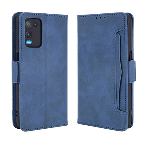 Custodia Portafoglio In Pelle Cover con Supporto BY3 per Oppo A54 4G Blu