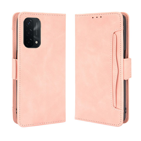 Custodia Portafoglio In Pelle Cover con Supporto BY3 per Oppo A54 5G Rosa