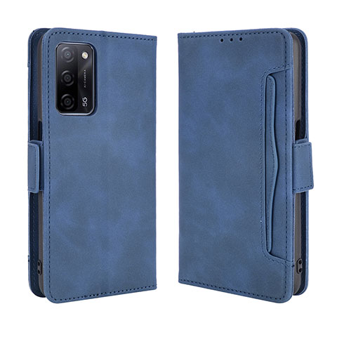 Custodia Portafoglio In Pelle Cover con Supporto BY3 per Oppo A55 5G Blu