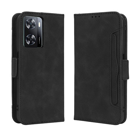 Custodia Portafoglio In Pelle Cover con Supporto BY3 per Oppo A57 4G Nero