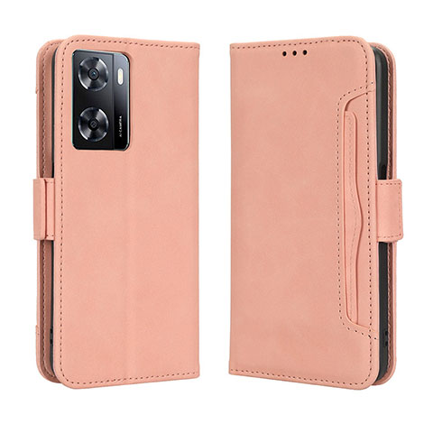 Custodia Portafoglio In Pelle Cover con Supporto BY3 per Oppo A57 4G Rosa