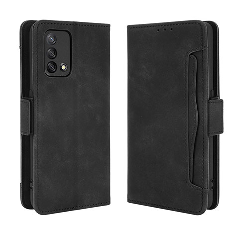 Custodia Portafoglio In Pelle Cover con Supporto BY3 per Oppo A95 4G Nero