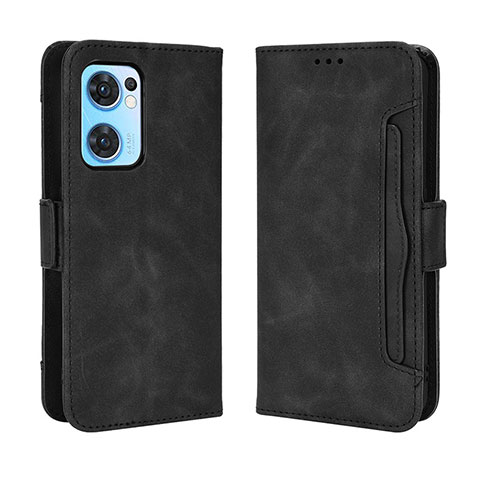 Custodia Portafoglio In Pelle Cover con Supporto BY3 per Oppo Find X5 Lite 5G Nero