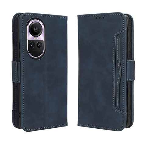 Custodia Portafoglio In Pelle Cover con Supporto BY3 per Oppo Reno10 5G Blu