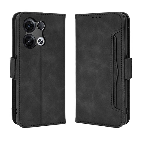 Custodia Portafoglio In Pelle Cover con Supporto BY3 per Oppo Reno8 Pro+ Plus 5G Nero