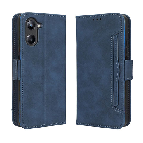 Custodia Portafoglio In Pelle Cover con Supporto BY3 per Realme 10 4G Blu