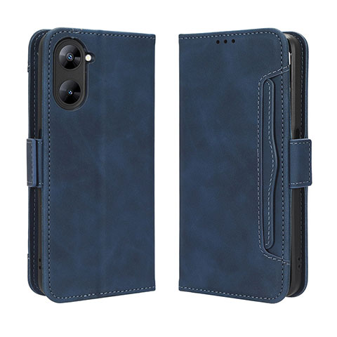 Custodia Portafoglio In Pelle Cover con Supporto BY3 per Realme 10S 5G Blu