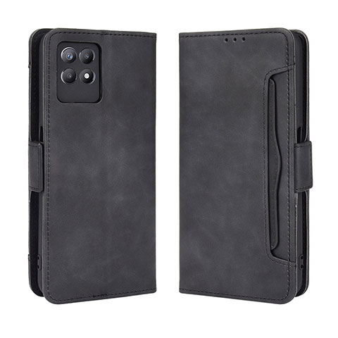 Custodia Portafoglio In Pelle Cover con Supporto BY3 per Realme 8i Nero