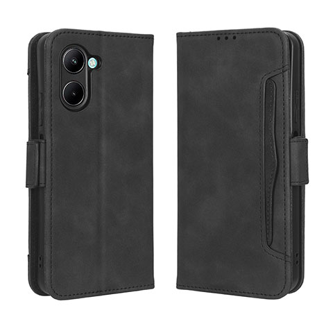 Custodia Portafoglio In Pelle Cover con Supporto BY3 per Realme C33 (2023) Nero