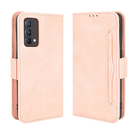 Custodia Portafoglio In Pelle Cover con Supporto BY3 per Realme GT Master 5G Rosa