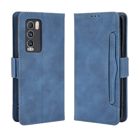 Custodia Portafoglio In Pelle Cover con Supporto BY3 per Realme GT Master Explorer 5G Blu