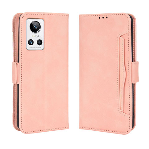 Custodia Portafoglio In Pelle Cover con Supporto BY3 per Realme GT Neo3 5G Rosa