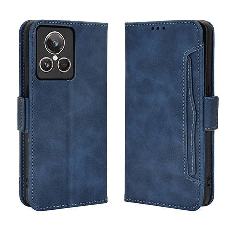 Custodia Portafoglio In Pelle Cover con Supporto BY3 per Realme GT2 Master Explorer Blu