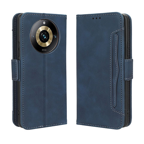 Custodia Portafoglio In Pelle Cover con Supporto BY3 per Realme Narzo 60 Pro 5G Blu