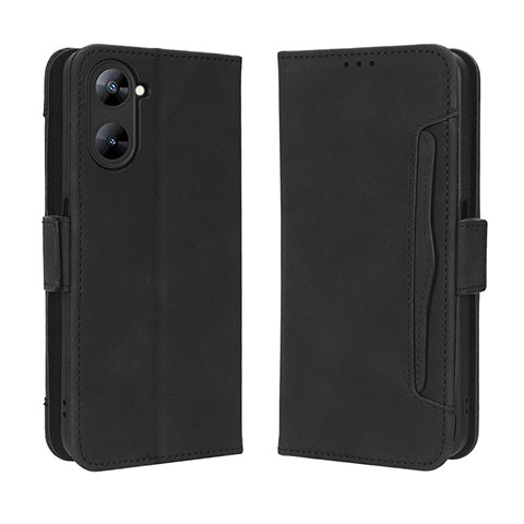 Custodia Portafoglio In Pelle Cover con Supporto BY3 per Realme Q5x 5G Nero