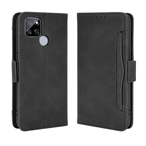 Custodia Portafoglio In Pelle Cover con Supporto BY3 per Realme V3 5G Nero