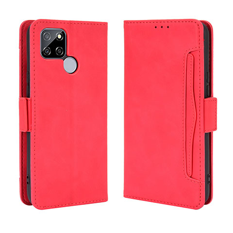 Custodia Portafoglio In Pelle Cover con Supporto BY3 per Realme V3 5G Rosso