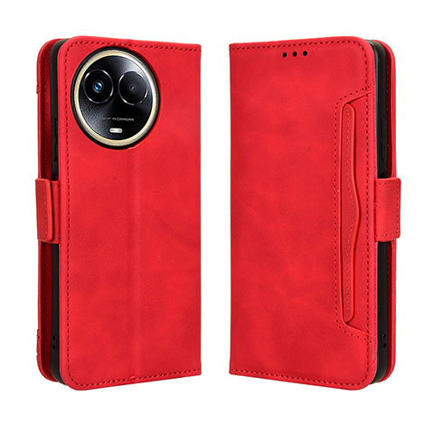 Custodia Portafoglio In Pelle Cover con Supporto BY3 per Realme V50s 5G Rosso