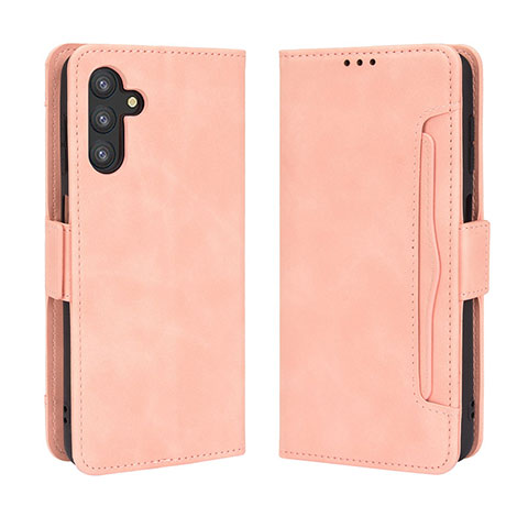 Custodia Portafoglio In Pelle Cover con Supporto BY3 per Samsung Galaxy A13 5G Rosa