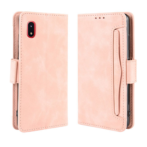 Custodia Portafoglio In Pelle Cover con Supporto BY3 per Samsung Galaxy A20 SC-02M SCV46 Rosa