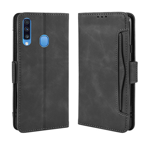 Custodia Portafoglio In Pelle Cover con Supporto BY3 per Samsung Galaxy A20s Nero