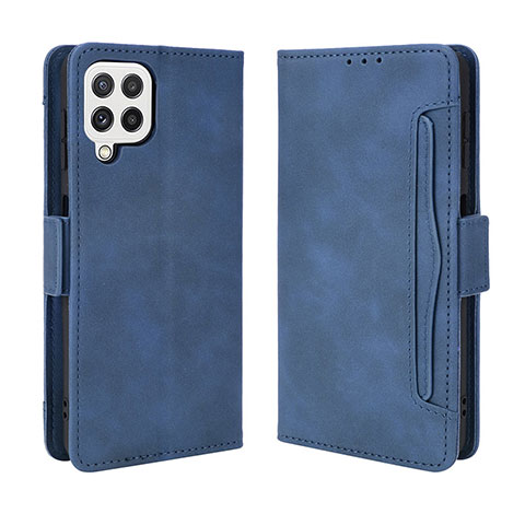 Custodia Portafoglio In Pelle Cover con Supporto BY3 per Samsung Galaxy A22 4G Blu