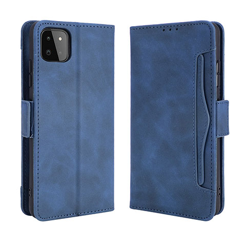 Custodia Portafoglio In Pelle Cover con Supporto BY3 per Samsung Galaxy A22 5G Blu