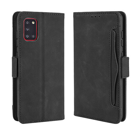 Custodia Portafoglio In Pelle Cover con Supporto BY3 per Samsung Galaxy A31 Nero