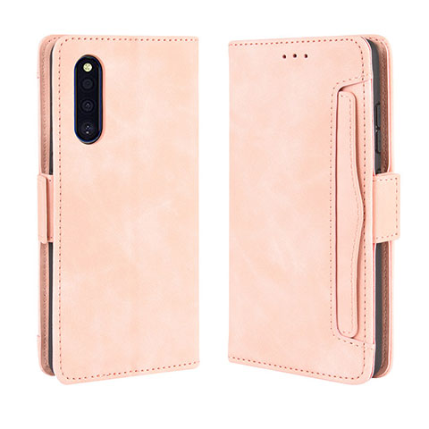 Custodia Portafoglio In Pelle Cover con Supporto BY3 per Samsung Galaxy A41 SC-41A Rosa