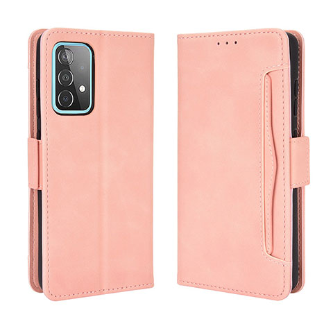 Custodia Portafoglio In Pelle Cover con Supporto BY3 per Samsung Galaxy A52 4G Rosa