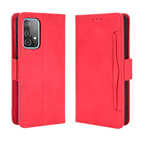 Custodia Portafoglio In Pelle Cover con Supporto BY3 per Samsung Galaxy A52 5G Rosso