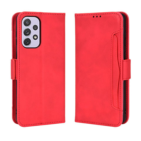 Custodia Portafoglio In Pelle Cover con Supporto BY3 per Samsung Galaxy A53 5G Rosso