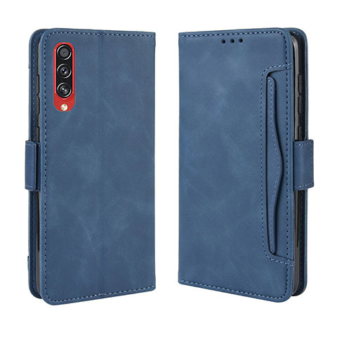 Custodia Portafoglio In Pelle Cover con Supporto BY3 per Samsung Galaxy A70 Blu