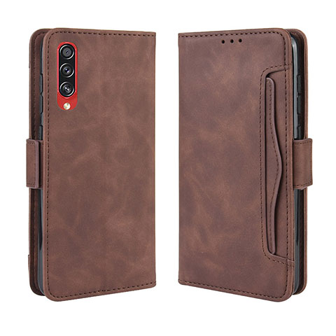 Custodia Portafoglio In Pelle Cover con Supporto BY3 per Samsung Galaxy A70S Marrone