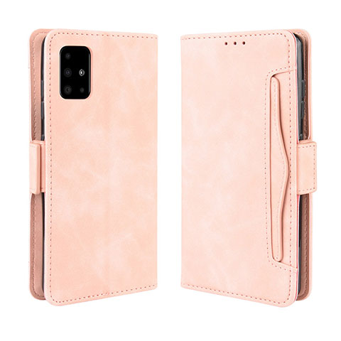 Custodia Portafoglio In Pelle Cover con Supporto BY3 per Samsung Galaxy A71 5G Rosa