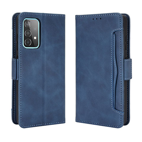Custodia Portafoglio In Pelle Cover con Supporto BY3 per Samsung Galaxy A72 4G Blu